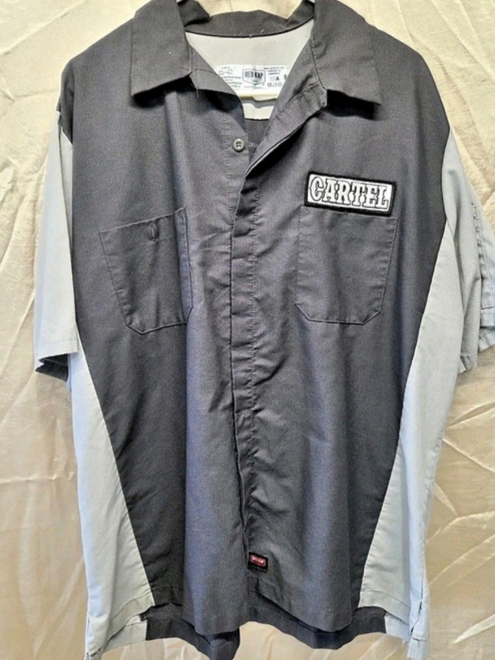 Red Kap Cartel Baggers Custom Two-Tone Ripstop Crew Shirt Men's XL